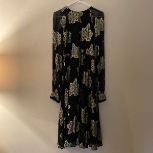 ASOS black and gold Long sleeve dress, 6